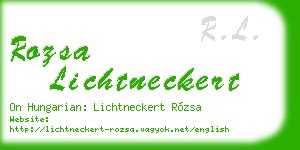 rozsa lichtneckert business card