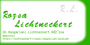 rozsa lichtneckert business card